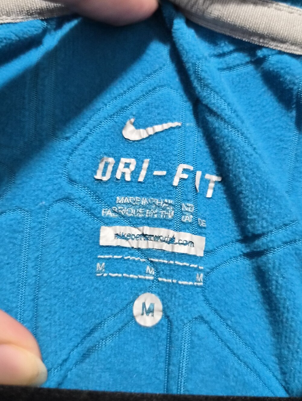 Nike Women’s Running Dri-Fit Turquoise Blue Half-Zip Long Sleeve Top Size M - Picture 5 of 11